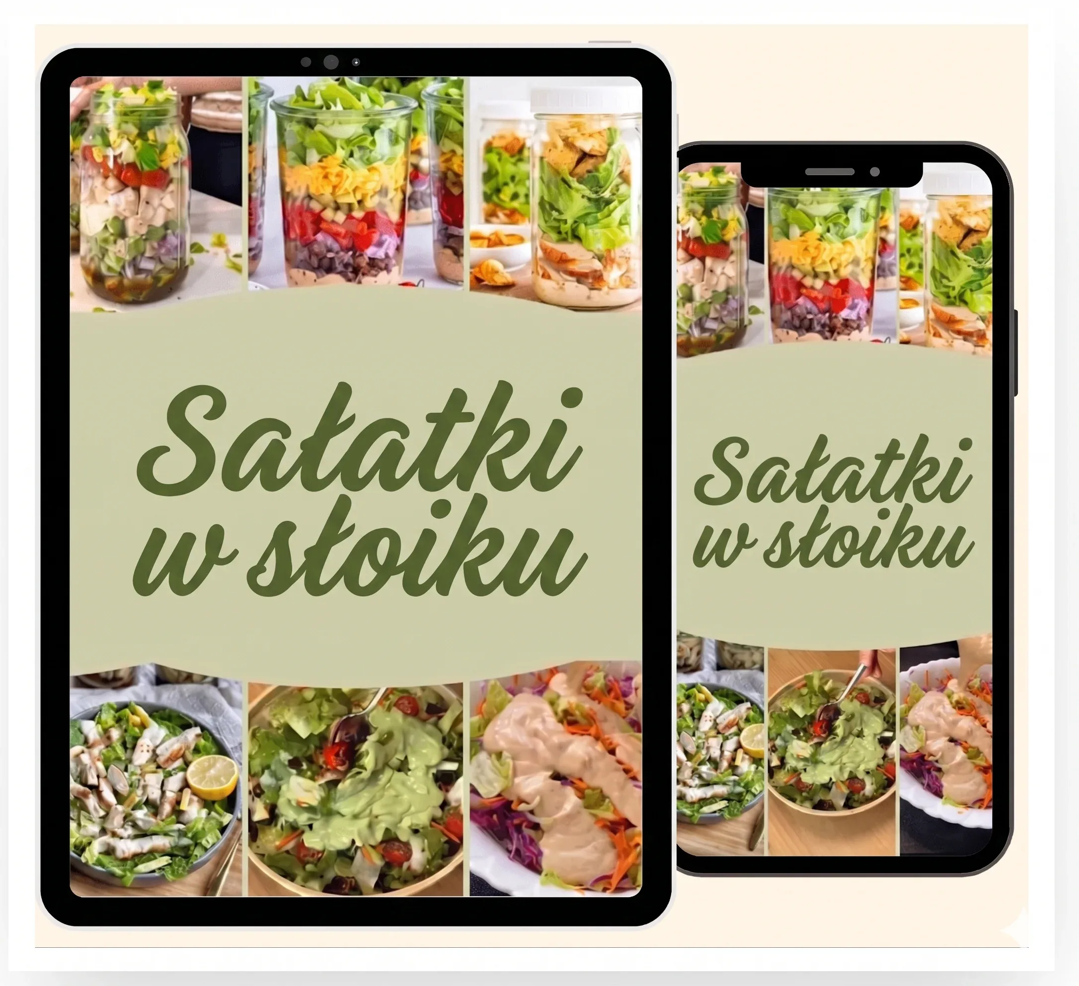 Mockup e-booka Sałatki w słoiku i obłędne dressingi